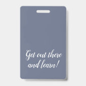 Schone blauwe Homeschool Student ID Badge (Achterkant)