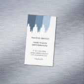 Schone Blauwe Kleuren Patroon Professionele schild Magnetisch Visitekaartje (Voorbeeld)