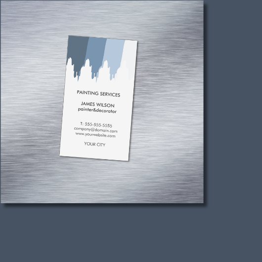 Schone Blauwe Kleuren Patroon Professionele schild Magnetisch Visitekaartje