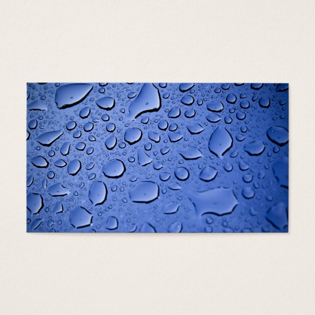 Schone blauwe waterdruppels visitekaartjes (Voorkant)