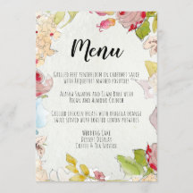 SCHONE BLOEMEN MENU KAART
