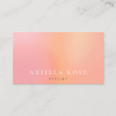 Schone Blush Roze Ombre Vrouwelijke Professioneel Visitekaartje (Voorkant)