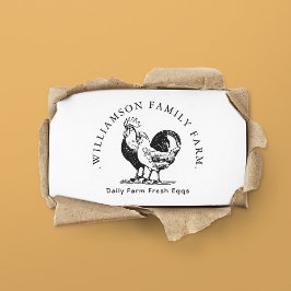 Schone boeren markt biologische verse eieren kip visitekaartje