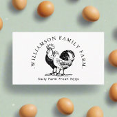 Schone boeren markt biologische verse eieren kip visitekaartje