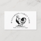 Schone boeren markt biologische verse eieren kip visitekaartje (Voorkant)
