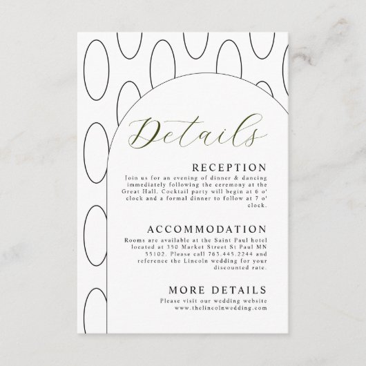 Schone bruiloft - Versluitingskaart Informatiekaartje (Voorkant)