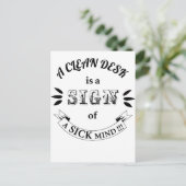 Schone bureau Funny Quottes Briefkaart (Staand voorkant)