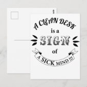 Schone bureau Funny Quottes Briefkaart (Voorkant / Achterkant)