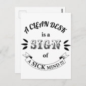 Schone bureau Funny Quottes Briefkaart (Voorkant / Achterkant)