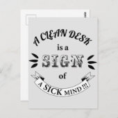 Schone bureau Funny Quottes Briefkaart (Voorkant / Achterkant)