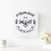 Schone bureau Funny Quottes Clock Vierkante Klok (Huis)