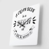 Schone bureau Funny Quottes Clock Vierkante Klok (Hoek)