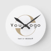 Schone Business logo Minimal merk Bedrijfsmuur Ronde Klok (Voorkant)