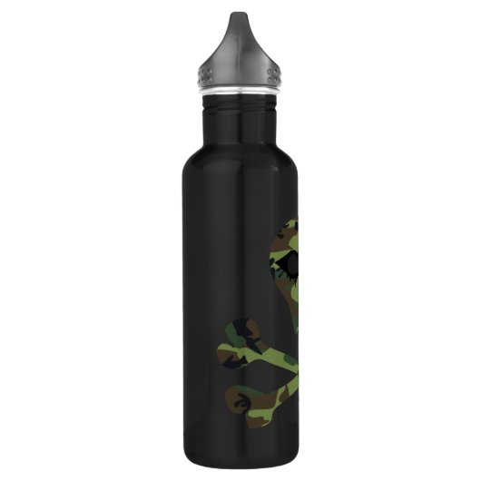 Schone Camo Skull en Crossbones Waterfles (Links)