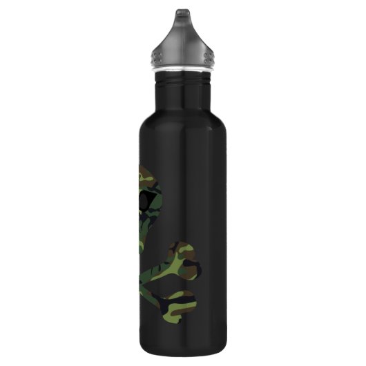 Schone Camo Skull en Crossbones Waterfles (Rechts)