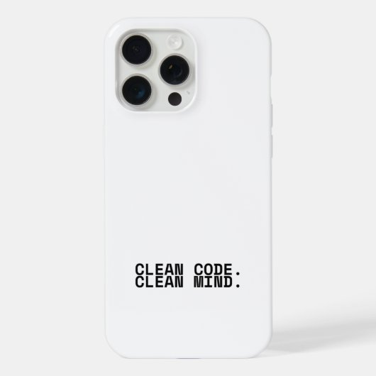 Schone Code Schone Geest Minimalist  iPhone Hoesje (Achterkant)
