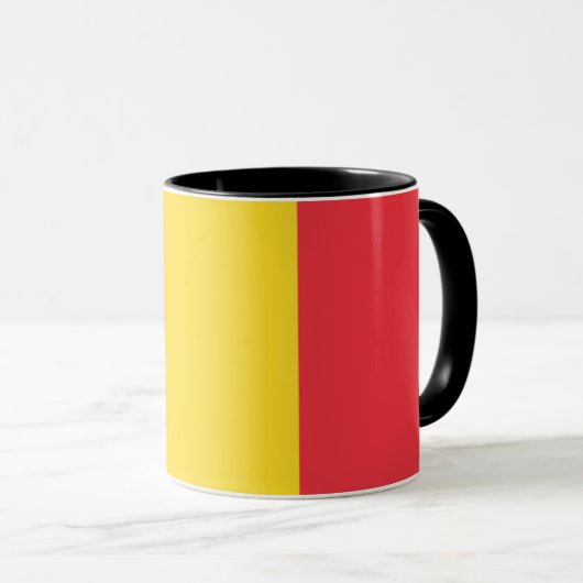 Schone Crisp Belgische Vlag Overdekte Keramiek Mok (Voorkant rechts)