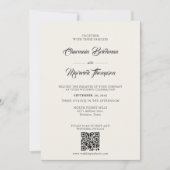 Schone Eenvoudige Beige Budget Wedding Kaart (Voorkant)