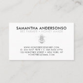 Schone, eenvoudige honing van bijen visitekaartje (Achterkant)