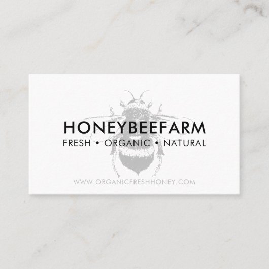 Schone, eenvoudige honing van bijen visitekaartje (Voorkant)
