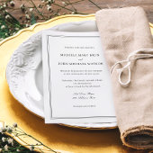 Schone eenvoudige klassevolle elegante minimalisti kaart