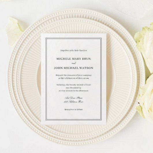 Schone eenvoudige klassevolle elegante minimalisti kaart