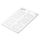 Schone + eenvoudige lijst met kruideniers notitieblok (Schuin)