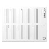 Schone + eenvoudige lijst met kruideniers notitieblok (Voorkant)