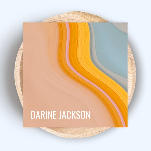 Schone Eenvoudige Minimalistische Fluid Pastel Kle Vierkante Visitekaartje