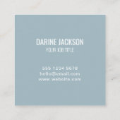 Schone Eenvoudige Minimalistische Fluid Pastel Kle Vierkante Visitekaartje (Achterkant)