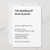 Schone Eenvoudige Moderne Huwelijksuitnodiging Kaart (Voorkant)