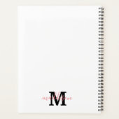 Schone eenvoudige monogrammed Benoeming Book Planner (Achterkant)
