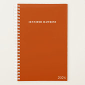 Schone Eenvoudige Terracotta Persoonlijke Wekelijk Planner (Voorkant)