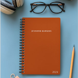 Schone Eenvoudige Terracotta Persoonlijke Wekelijk Planner