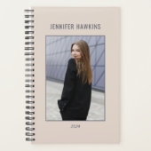 Schone Eenvoudige Zakelijke Vrouwen Foto Planner (Voorkant)