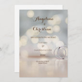 Schöne Ehering Hochzeitseinladung Karte Kaart (Voorkant / Achterkant)