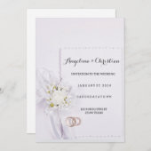 Schöne Ehering Hochzeitseinladung Karte Kaart (Voorkant / Achterkant)