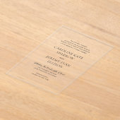 Schone elegante bruiloft acryl uitnodigingen (Laagn)