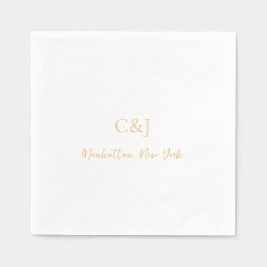 Schone elegante bruiloft folie servetten (Voorkant)