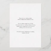 Schone elegante bruiloft folie uitnodiging (Achterkant)
