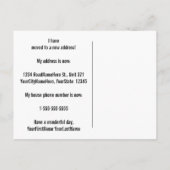 Schone, elegante en respectabele nieuwe-Home-Brief Aankondigingskaart (Achterkant)