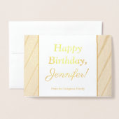 Schone, elegante "Happy Birthday"-Kaart Folie Kaarten (Voorkant met envelop)