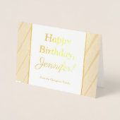 Schone, elegante "Happy Birthday"-Kaart Folie Kaarten (Voorkant)