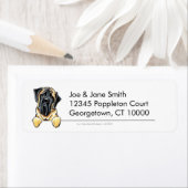 Schone en eenvoudige mastiff etiket (Insitu)