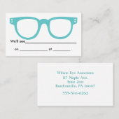 Schone en eenvoudige Oogdoctorentekaart Afsprakenkaartje (Voorkant / Achterkant)