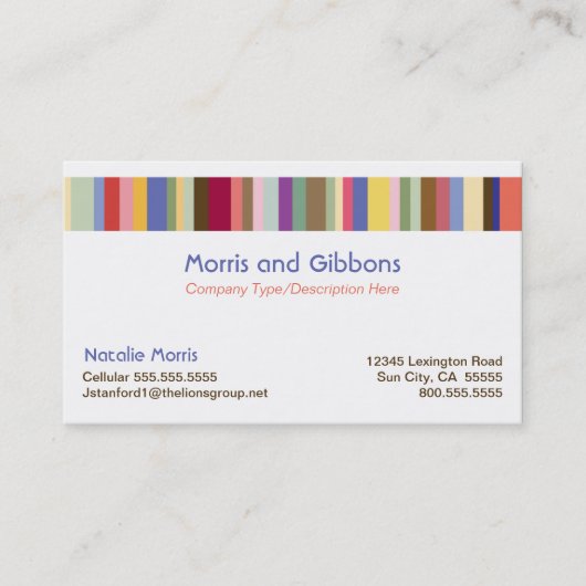 Schone en eenvoudige visitekaartjes - Tuin Tones (Voorkant)