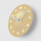 Schone en elegante anananasvormers ontwerpen op kl ronde klok (Hoek)