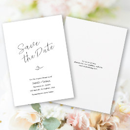 Schone en elegante bruiloft Save the Date Kaart