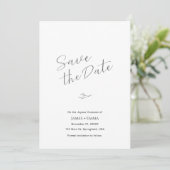 Schone en elegante bruiloft Save the Date Kaart (Staand voorkant)
