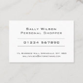 Schone en elegante persoonlijke vormgeving visitekaartje (Achterkant)